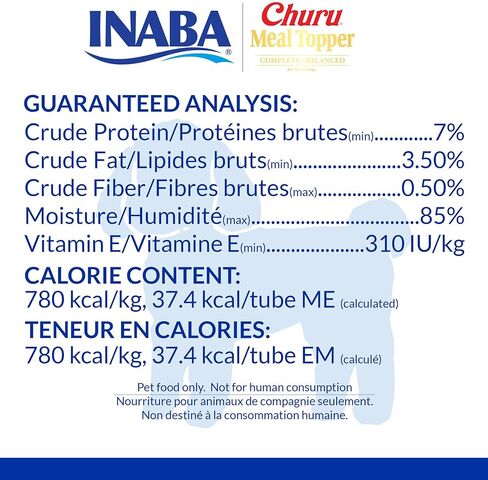 INABA Churu Meal Topper for Dogs, Complete & Balanced, Creamy, Lickable Purée Dog Food Toppers, 1.69 Ounce Tube, 18 Tubes (3 per Pack), Chicken with Pumpkin Recipe in Saudi Arabia