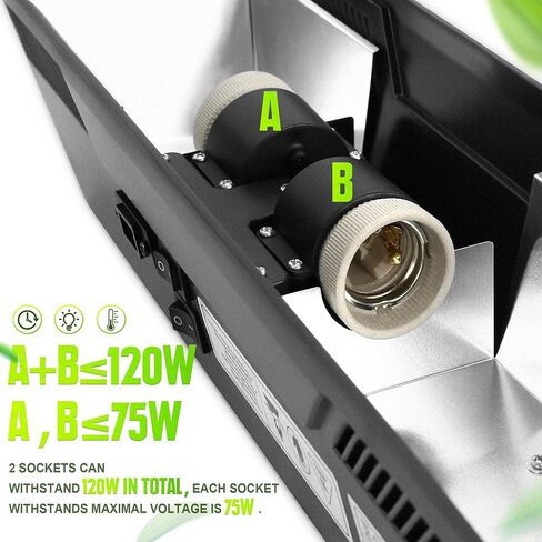 Reptile Terrarium Hood Light Fixture, Dual Lamp Paludrium Hood with Independent On/Off for Reptile Glass Terrariums Suitable UVB UVA Bulb (Bulbs Not Included) in Kuwait