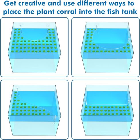 Aquarium Floating Plant Corral, Floating Plant Fence for Aquarium Fish Tank Accessories, Separates Floating Plants, Intercepting Floating Plants, Suitable for All Floating Plants and Aquariums,1pcs in Kuwait
