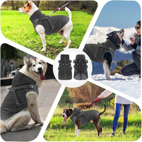 Mosucoirl Dog Raincoat Waterproof Dog Hoodie Reflective Dog Raincoat Hooded Adjustable Rain Jacket for Small Medium Large Dogs Puppies (Red, XL) in Saudi Arabia