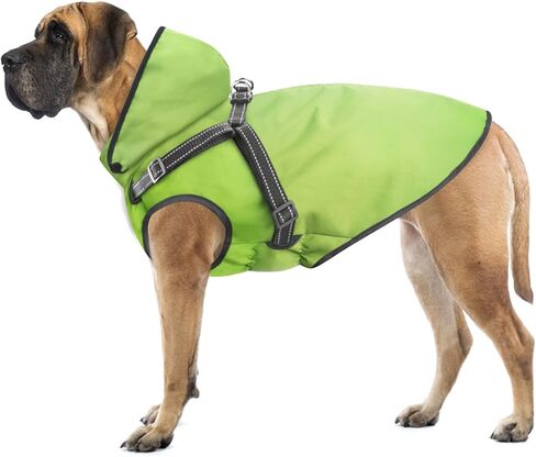 Mosucoirl Dog Raincoat Waterproof Dog Hoodie Reflective Dog Raincoat Hooded Adjustable Rain Jacket for Small Medium Large Dogs Puppies (Red, XL) in Saudi Arabia