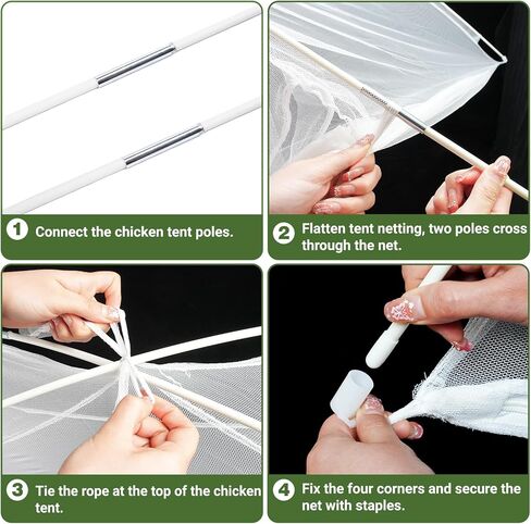 78 × 39 بوصة حظيرة دجاج محمولة، جدران شبكية كبيرة، خيمة دجاج قابلة للتنفس، روضة دجاج، قفص دجاج للحيوانات الأليفة للدواجن والأرنب in Kuwait