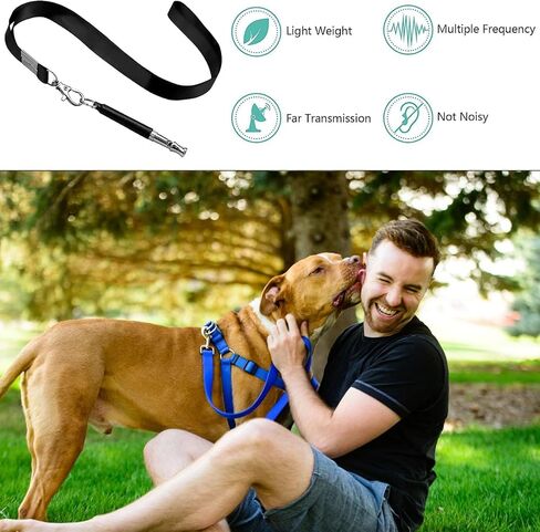 2PCS Ultrasonic Dog Whistle - Dog Whistle to Stop Barking Neighbors Dog, Dog Whistle to Make Dogs Come to You, Silent Dog Whistle Training for Recall, Dog Whistle to Scare Dogs Away (Black&White) in Saudi Arabia