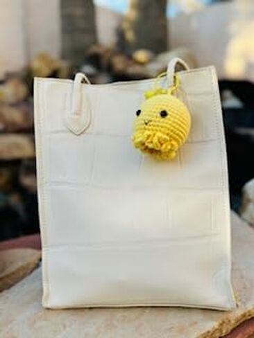 Yellow Octopus Handmade Crochet Keychain Key Ring Purse Handbag Pendant Backpack Charm Keys Wallet Car Keys Accessory for Women Girls Boys Men in Saudi Arabia