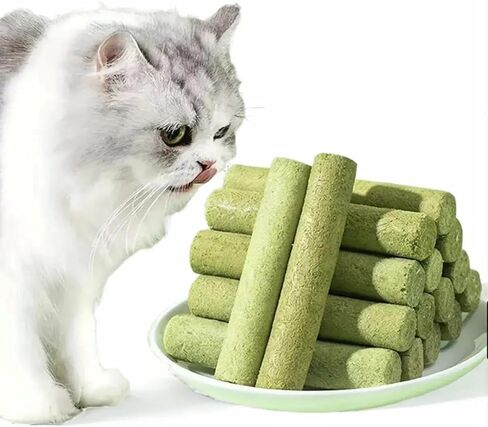 Cat Grass Teething Stick for Cat, Natural Freeze Dried Cat Grass Sticks for Indoor Cats, Chicken Flavored Cat Grass Treats for Teeth Cleaning and Hairball Remedy in Saudi Arabia
