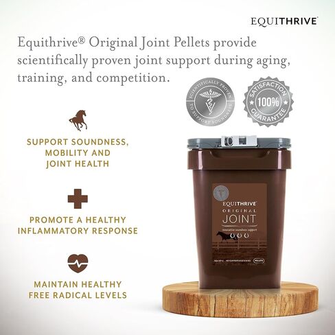 Equithrive Original Joint Supplement Pellets with Resveratrol and Hyaluronic Acid for Horses in Training and Competition and Senior Horses, 1.65 lbs in Saudi Arabia