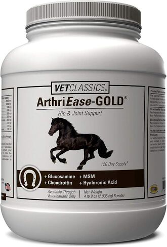 Vet Classics ArthriEase-Gold Joint Support for Horses - Powder Health Supplement for Horses – Alleviates Aches and Discomfort – For Flexibility, Healthy Joint Function – Antioxidants 2 lb. 4 Oz.Powder in Kuwait