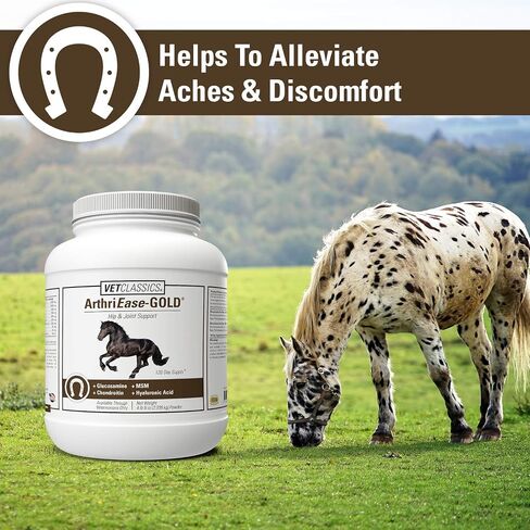 Vet Classics ArthriEase-Gold Joint Support for Horses - Powder Health Supplement for Horses – Alleviates Aches and Discomfort – For Flexibility, Healthy Joint Function – Antioxidants 2 lb. 4 Oz.Powder in Kuwait