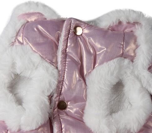 Vecomfy Shawl Dog Coat for Small Dogs Fleece Lining Warm Dog Jackets for Winter Pink M in Kuwait