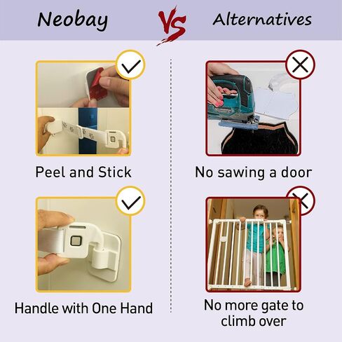Adjustable Door Strap and Latch, Textile Cat door Latch to Keep Dog Out of Litter Box, Economical Alternative of Pet Gates and Interior Cat Door, Magnetic with Stopper 2 Packs in Saudi Arabia