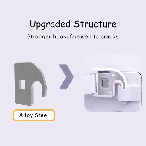 Adjustable Door Strap and Latch, Textile Cat door Latch to Keep Dog Out of Litter Box, Economical Alternative of Pet Gates and Interior Cat Door, Magnetic with Stopper 2 Packs in Saudi Arabia