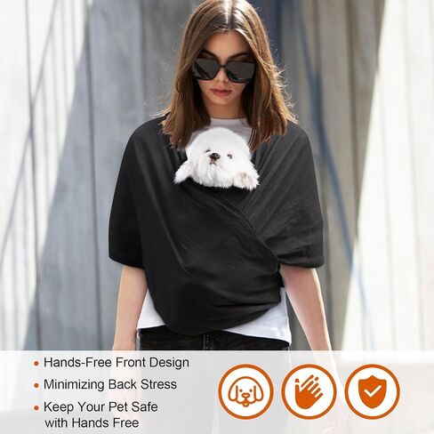 Dog Carriers for Small Dogs,Adjustable Size,Hands Free Cat Carrier,Cat Sling,Double Shoulder Strap Design,Freeing Hands and Reducing Back Pain,with Dog Training Bag and Training Clicker in Saudi Arabia