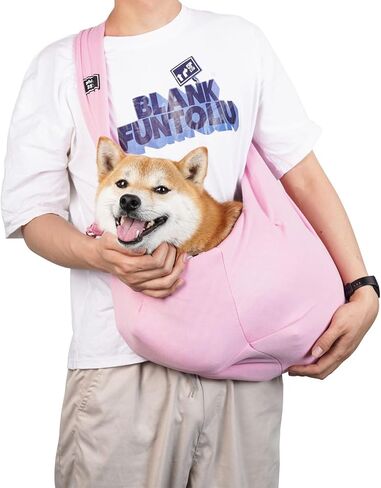 Pet Sling Carrier,Dog Chest Bag Escape Proof for Puppy Medium Cat&Dogs Under 15lbs Daily Walk,Outdoor Activity (Pink) in Saudi Arabia