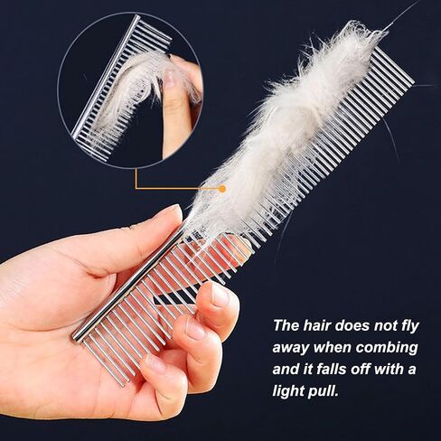 3 Pack Metal Comb For Dogs,Cat Grooming Comb,Dog Combs,Doodle Comb,Shedding Comb,For Professional Grooming Tool For Long And Short Haired Dog,Cat And Other Pets. (Large Medium Small) in Saudi Arabia