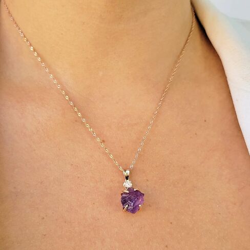 Raw Gemstone Crystal Pendant Chain and Clear Quartz Necklace, Birthstone Gift for her, Mothers day, Christmas, Anniversary, Birthday Gift, Uniquelan Jewelry (Carnelian, rose-gold) in Saudi Arabia