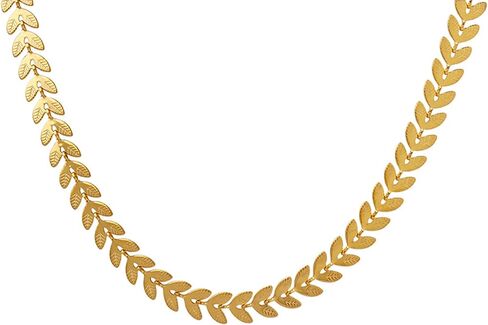 Flat Chevron Statement Necklace Airplane Leaf Two Layered Necklaces Gold Arrow Collarbone chain Necklace for Women Fashion Jewelry Gift (Gold) in Saudi Arabia