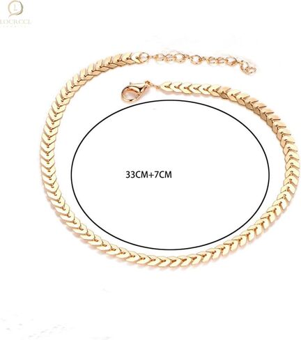 Flat Chevron Statement Necklace Airplane Leaf Two Layered Necklaces Gold Arrow Collarbone chain Necklace for Women Fashion Jewelry Gift (Gold) in Saudi Arabia