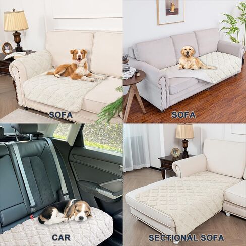 Ameritex Dog Couch Cover Pet Blanket Waterproof and Anti-Slip for Sofa Couch Sherpa Fleece Furniture Protector Cover for Small Medium Large Dogs Cats in Saudi Arabia