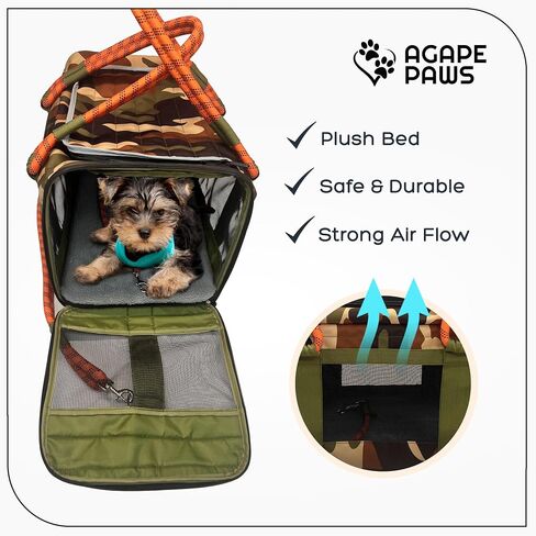 Airline Approved PET Carrier I Up to 20 lbs. Soft Sided Large Cat Carrier I Small Dog Carrier for Airplane I Collapsable I Stress Free Travel TSA Compliant I Kitten Carrier in Saudi Arabia