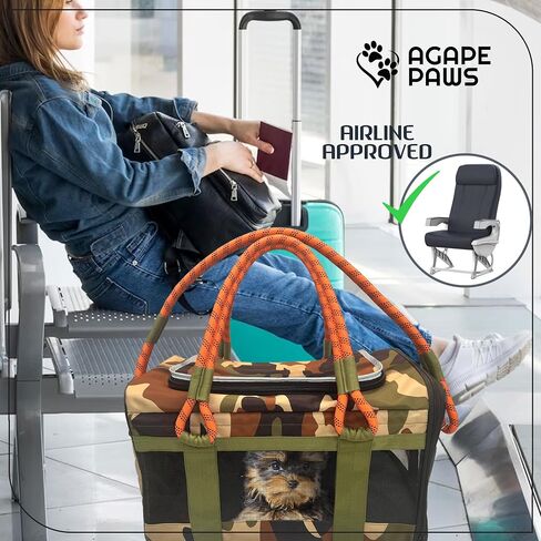 Airline Approved PET Carrier I Up to 20 lbs. Soft Sided Large Cat Carrier I Small Dog Carrier for Airplane I Collapsable I Stress Free Travel TSA Compliant I Kitten Carrier in Saudi Arabia