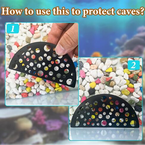 WishLotus Shrimp Hides for Aquarium, Shrimp Cave with Holes, Shrimp Hide for Aquarium Fish Tanks Shrimp Ponds Breeding Tanks, Hideout for Shrimp & Small Aquarium Fish (Black) in Saudi Arabia