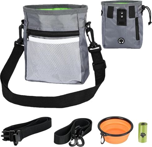 Dog Training Treat Pouch,Puppy Treat Bag,Treat Pouches for Pet Training-in Poop Bag Dispenser Including Collapsible Dog Bowl, Poop Bags in Kuwait