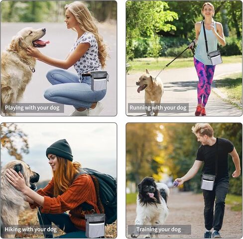 Dog Training Treat Pouch,Puppy Treat Bag,Treat Pouches for Pet Training-in Poop Bag Dispenser Including Collapsible Dog Bowl, Poop Bags in Kuwait