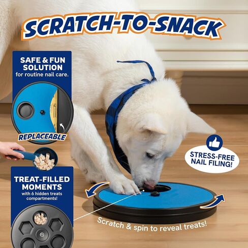 Panther Armor Scratch Board, Dog Nail File, Hidden Treats - 12.6x12.2x1.6 inches, Modern, Black, Anti-Slip, Lightweight in Saudi Arabia