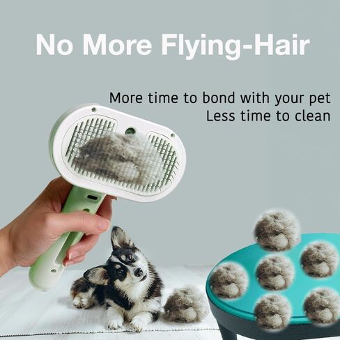 Cat Steam Brush 2024 NEW- Steamy Cat Dog Brush with Release Button and Cool Mist, 3 In 1 Water Brush for Indoor Cat and Dog, Steam Pet Brush for Shedding, Pet Hair Removal Comb with Water Tank (White) in Saudi Arabia