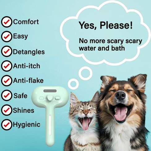 Cat Steam Brush 2024 NEW- Steamy Cat Dog Brush with Release Button and Cool Mist, 3 In 1 Water Brush for Indoor Cat and Dog, Steam Pet Brush for Shedding, Pet Hair Removal Comb with Water Tank (White) in Saudi Arabia