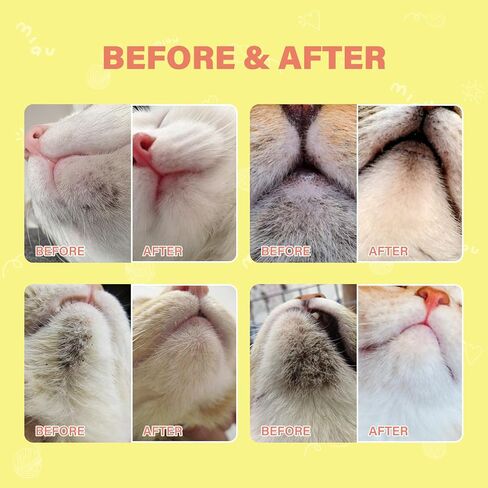 Cat Chin Care Kit: Blackhead Cleanser & Clean Brush Combo - Gentle Skincare for Feline Chin Acne Relief & Clearer Skin, 2.03(fl oz) in Saudi Arabia