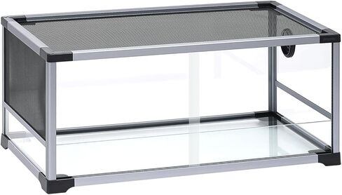 30 جالون خزان الزواحف الزجاجي تررم الزواحف، خزان التنين الملتحي مع التهوية العلوية، حاوية خزان الثعبان للسانكس، التنين الملتحي، أبو بريص الفهد 31''x15''x13'' in Kuwait