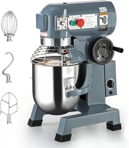 Towallmark Commercial Food Mixer 15Qt 600W 110V 3 Speeds Adjustable, Stainless Steel Bowl Stand Mixer With Safety Guard, Premium for Schools Bakeries Restaurants Pizzerias in Kuwait