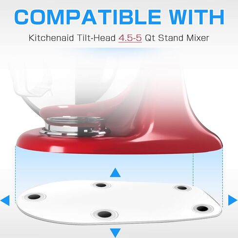 حصيرة منزلق للخلاط لخلاط حامل KitchenAid 4.5-5 QT، صينية منزلقة من الأكريليك الشفاف، حصيرة منزلق لخلاط المطبخ، ملحق الآيس كريم، ملحقات خلاط KitchenAid in Saudi Arabia