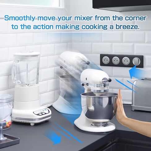 حصيرة منزلق للخلاط لخلاط حامل KitchenAid 4.5-5 QT، صينية منزلقة من الأكريليك الشفاف، حصيرة منزلق لخلاط المطبخ، ملحق الآيس كريم، ملحقات خلاط KitchenAid in Saudi Arabia