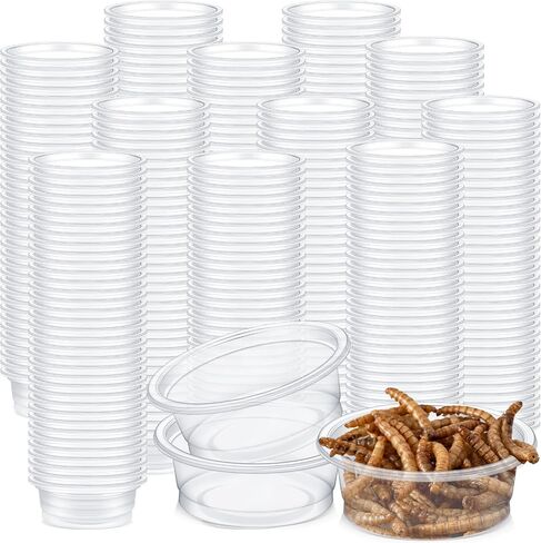 1000 Pcs 0.5 oz Gecko Feeding Cups Small Gecko Food and Water Cups Reptile Feeding Bowls Plastic Bearded Dragon Food Bowl for Lizard Small Pet Ledge Accessories in Saudi Arabia