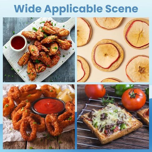 8 inch Square Air Fryer Rack, Lancisism 2 Layers Stainless Steel Dehydrator Rack Grill Square Air Fryer Accessories-8.27×8.27×3.6inch in Saudi Arabia