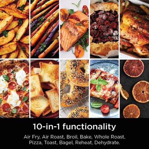 Ninja Prestige Smart XL with Pro Cook System 10-in-1 Air Fry Digital Countertop Convection Toaster Oven with Air Fry, Air Roast, Broil & Bake, Pro Cook Thermometer, 1800 Watts, Stainless Steel, DT551 in Saudi Arabia