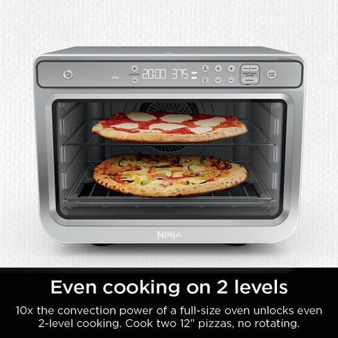 Ninja Prestige Smart XL with Pro Cook System 10-in-1 Air Fry Digital Countertop Convection Toaster Oven with Air Fry, Air Roast, Broil & Bake, Pro Cook Thermometer, 1800 Watts, Stainless Steel, DT551 in Saudi Arabia