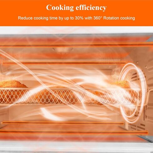 فرن مقلاة هوائية من وول، فرن حراري ذكي كبير الحجم ماكس XL بسعة 30 لتر، فرن محمصة 11 في 1 مع وظيفة البخار، بيتزا 12 بوصة، 6 شرائح من الخبز المحمص، 4 ملحقات متضمنة، ستانلس ستيل / 1700 وات، أسود in Kuwait