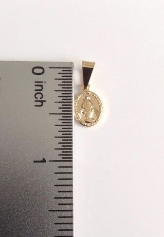 SIFRIMANIA 18K Gold Plated Miraculous Medal Necklaces for Women Petite Lady of Grace Pendant Chain (Oval) in Saudi Arabia