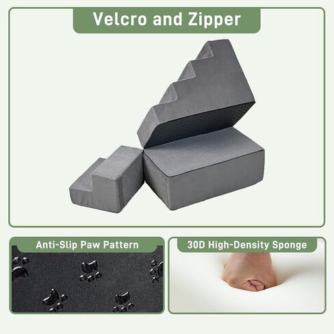 سلالم الكلاب للأسرة المرتفعة بارتفاع 76.2 سم، خطوات للكلاب/القطط الصغيرة مكونة من 6 خطوات، سلالم للحيوانات الأليفة/درجات للحيوانات الأليفة للأسرّة المرتفعة/التسلق بجانب السرير، سلالم للكلاب المتوازنة غير قابلة للانزلاق للكلاب الكبيرة في السن/القطط المصابة in Kuwait