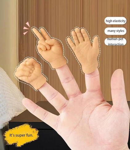 Tiny Hands,Cat Interactive Small Fingers,High Elasticity Hands for Cats,Mini Hands for Cats,Funny Toys. (High Elasticity-7PCS) in Saudi Arabia