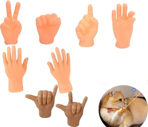 Tiny Hands,Cat Interactive Small Fingers,High Elasticity Hands for Cats,Mini Hands for Cats,Funny Toys. (High Elasticity-7PCS) in Saudi Arabia