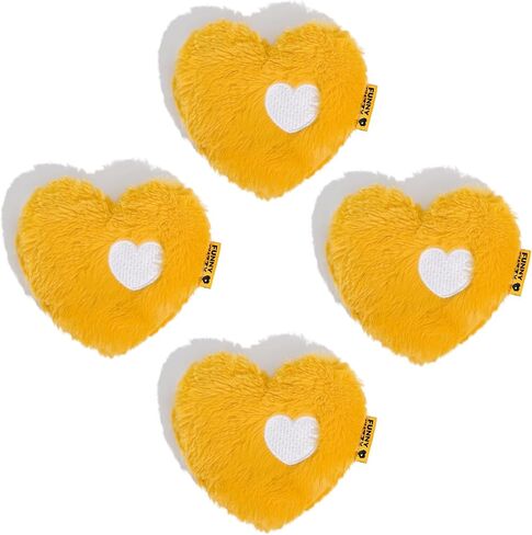 لعبة للكلاب، لعبة على شكل قلب من القطيفة للكلاب والقطط مع أداة صرير ناعمة، ممتعة للجراء والقطط في الأماكن المغلقة، لعبة للحيوانات الأليفة للسلالات الصغيرة والمتوسطة والكبيرة، أصفر in Kuwait