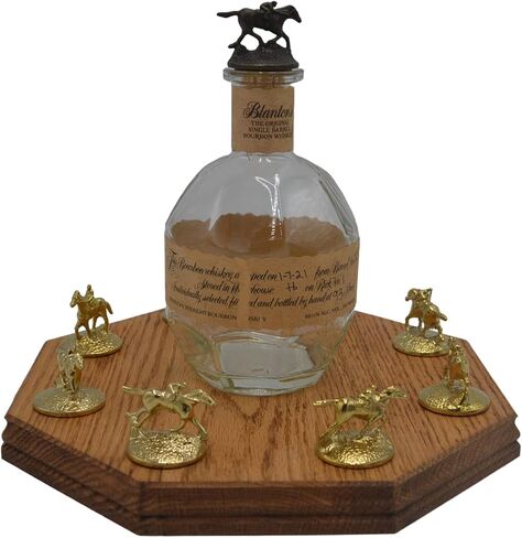 Blanton's Bourbon Horse Cork Stopper Display With Light Solid Oak (Walnut) in Saudi Arabia