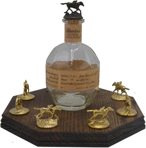 Blanton's Bourbon Horse Cork Stopper Display With Light Solid Oak (Walnut) in Saudi Arabia