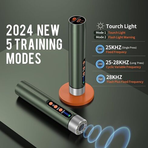 2024 New Dog Barking Control Devices - Stops Bad Behavior,Anti Barking Devices Ultrasonic Dog Indoor&Outdoor,No No need yell or swat- Rechargeable Bark Deterrent Device with LED Flashlights.(Green in Saudi Arabia