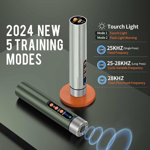 2024 New Dog Barking Control Devices - Stops Bad Behavior,Anti Barking Devices Ultrasonic Dog Indoor&Outdoor,No No need yell or swat- Rechargeable Bark Deterrent Device with LED Flashlights.(Green in Saudi Arabia