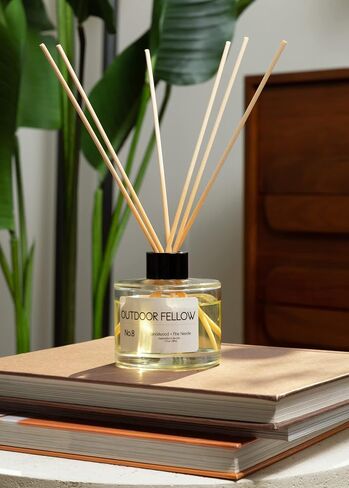 Rosa Moschata (Musk Rose) Reed Diffuser Set - Bergamot, Rose and Sandalwood Scented Reed Diffuser for Home, Home Freshener Diffuser with Sticks, Long Lasting Fragrance, 4 fl.oz. in Saudi Arabia